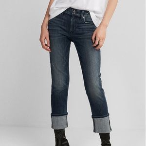 Express NWT Stretch Cuffed Cropped Skinny Jeans